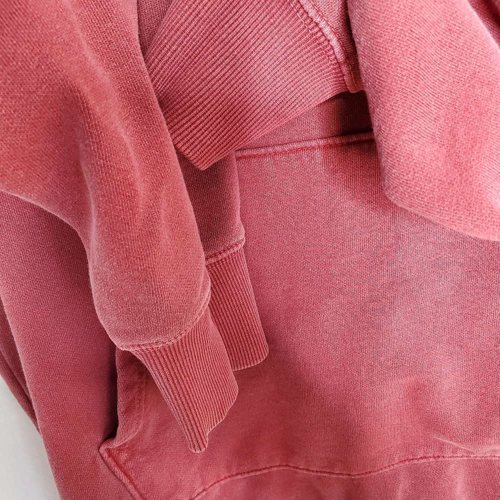 🍋5/$25The North face Mens Garment Dye Fleece Red Hoodie Small 052 - Picture 6 of 6